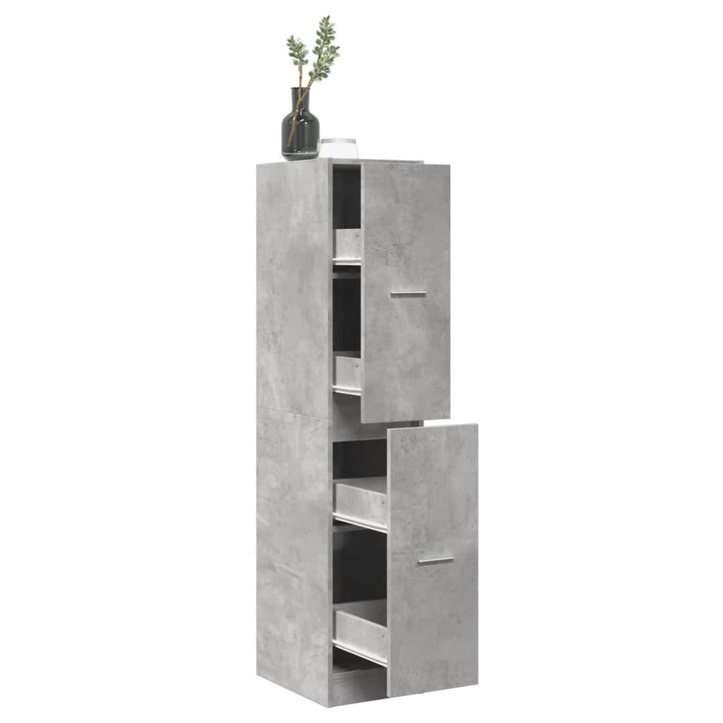 vidaXL Meuble de salle de bain gris béton 30x41x144,5 cm Bois d'ingénierie