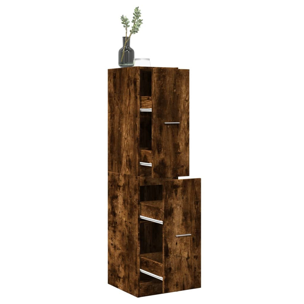 Apothekerschrank Räuchereiche 30x41x144,5 cm