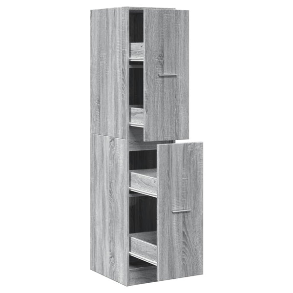 Apothekerschrank Grau Sonoma 30x41x144,5 cm