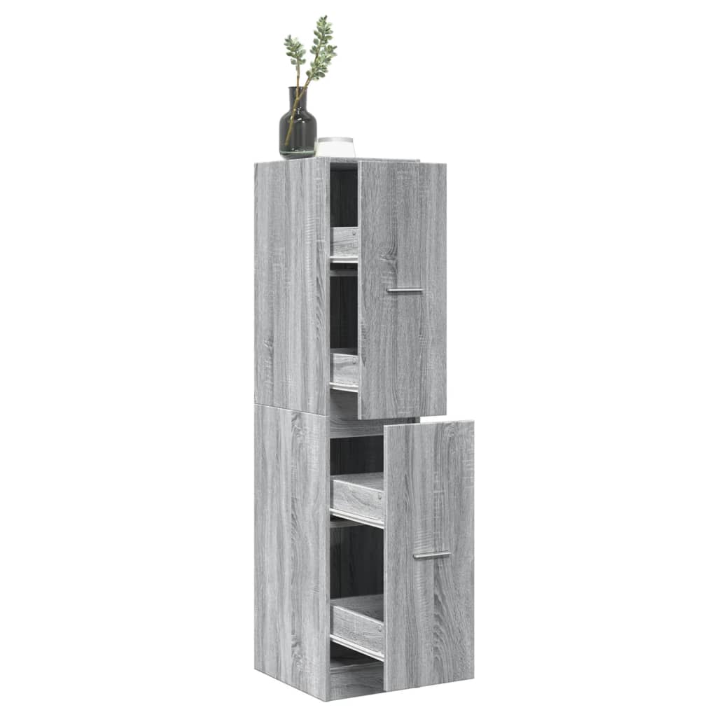Apothekerschrank Grau Sonoma 30x41x144,5 cm