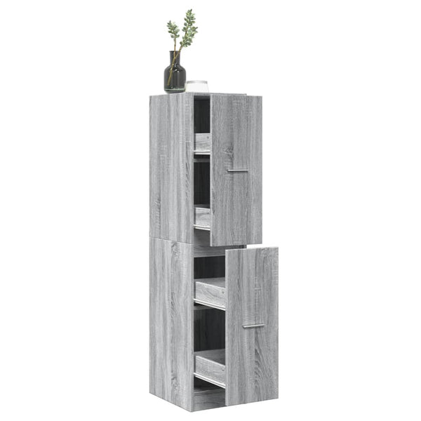 Apothekerschrank Grau Sonoma 30x41x144,5 cm
