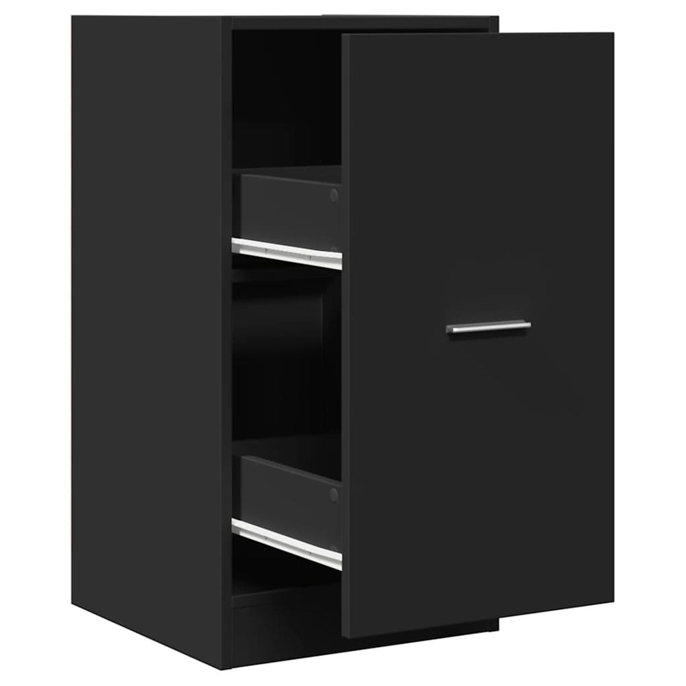 Schwarzer Apothekerschrank 40x77,5 cm