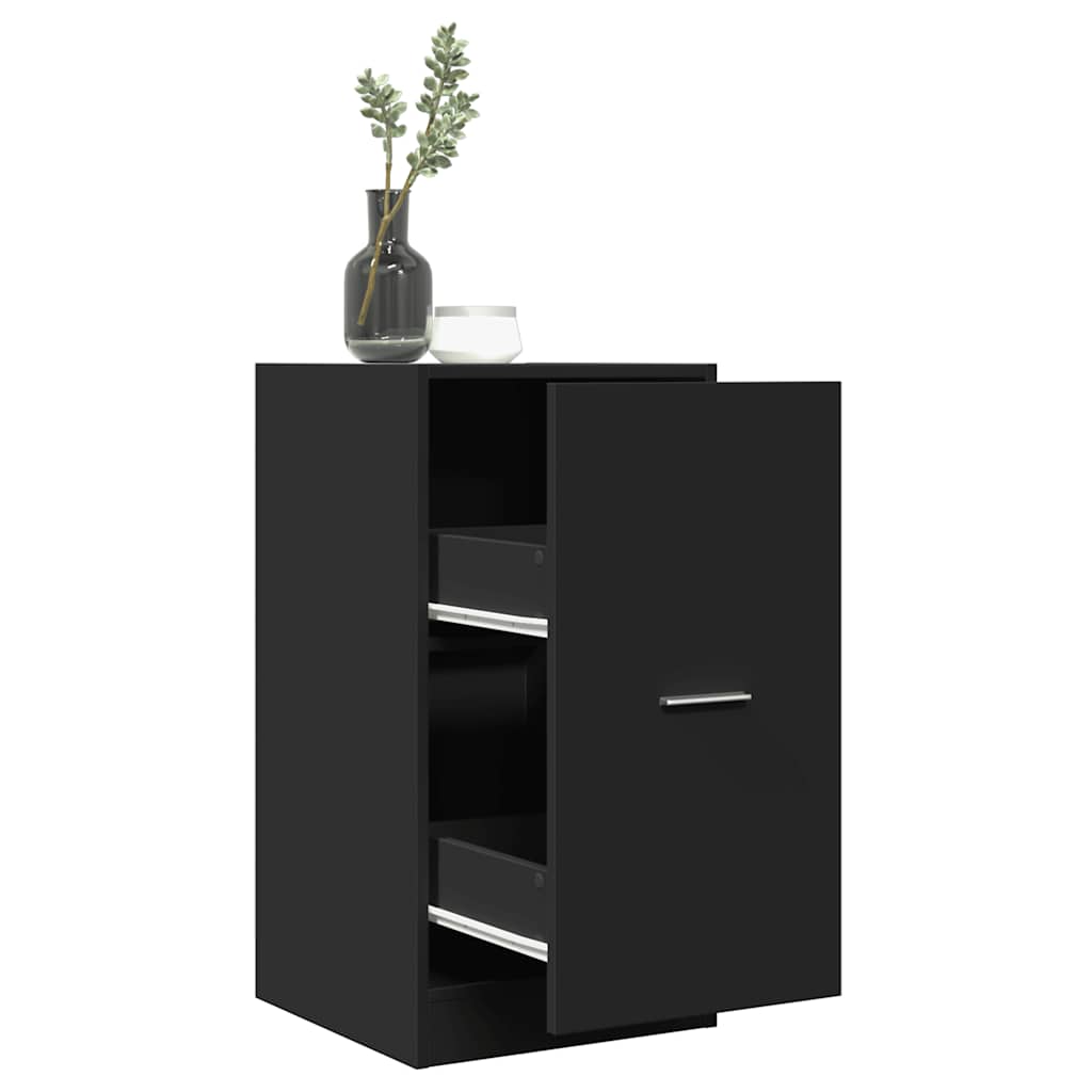 Schwarzer Apothekerschrank 40x77,5 cm