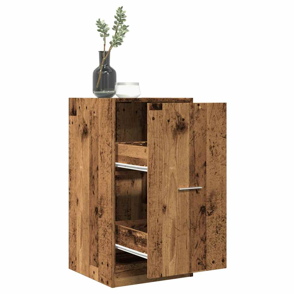 Apothekerschrank Altholz-Optik, 77,5 cm hoch