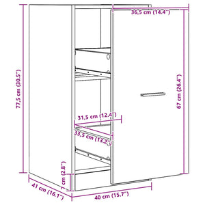Apothekerschrank Artisan Eiche 40x41x77,5 cm