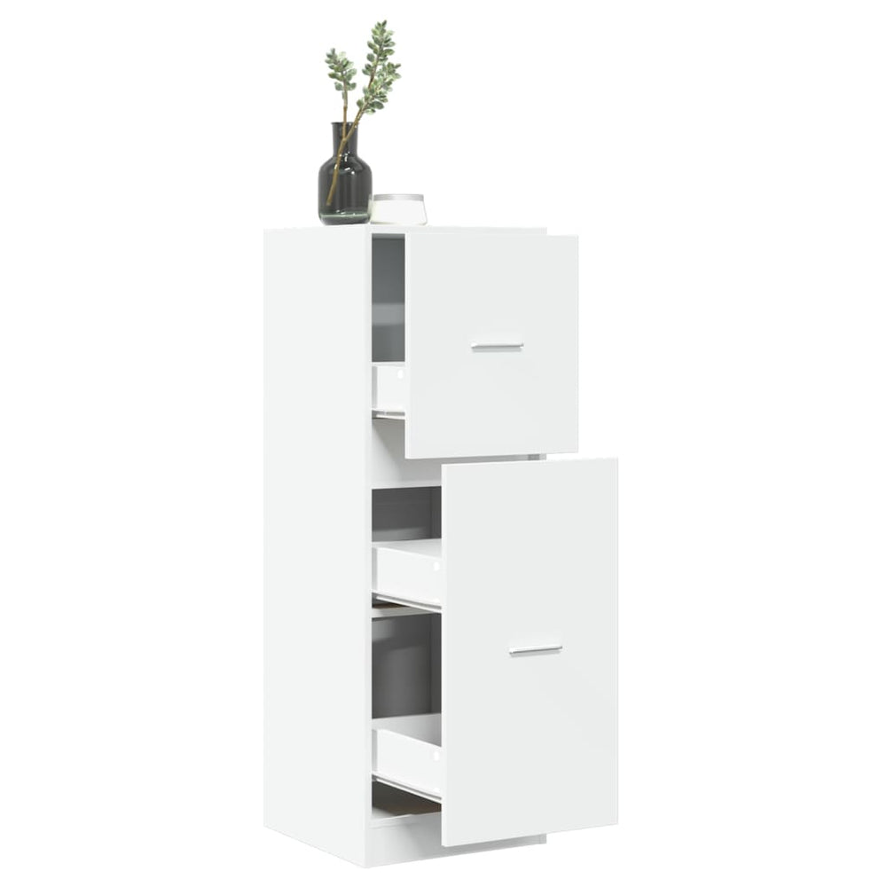 vidaXL Pharmacy Cabinet White 40x41x118 cm Engineered Wood