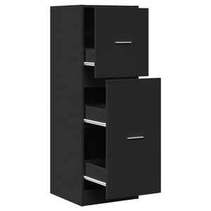 Schwarzer Apothekerschrank 40x41x118 cm