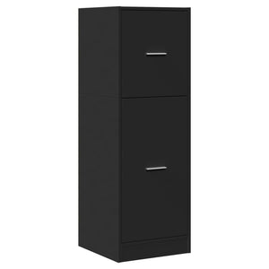 Schwarzer Apothekerschrank 40x41x118 cm