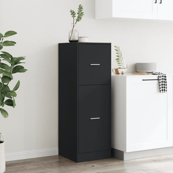 Schwarzer Apothekerschrank 40x41x118 cm