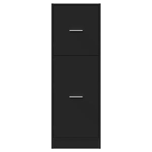 Schwarzer Apothekerschrank 40x41x118 cm