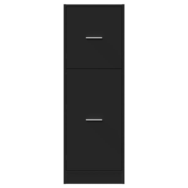 Schwarzer Apothekerschrank 40x41x118 cm