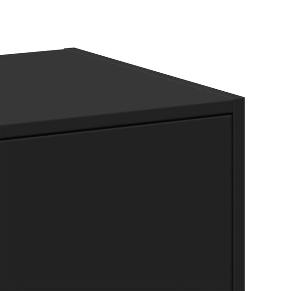 Schwarzer Apothekerschrank 40x41x118 cm