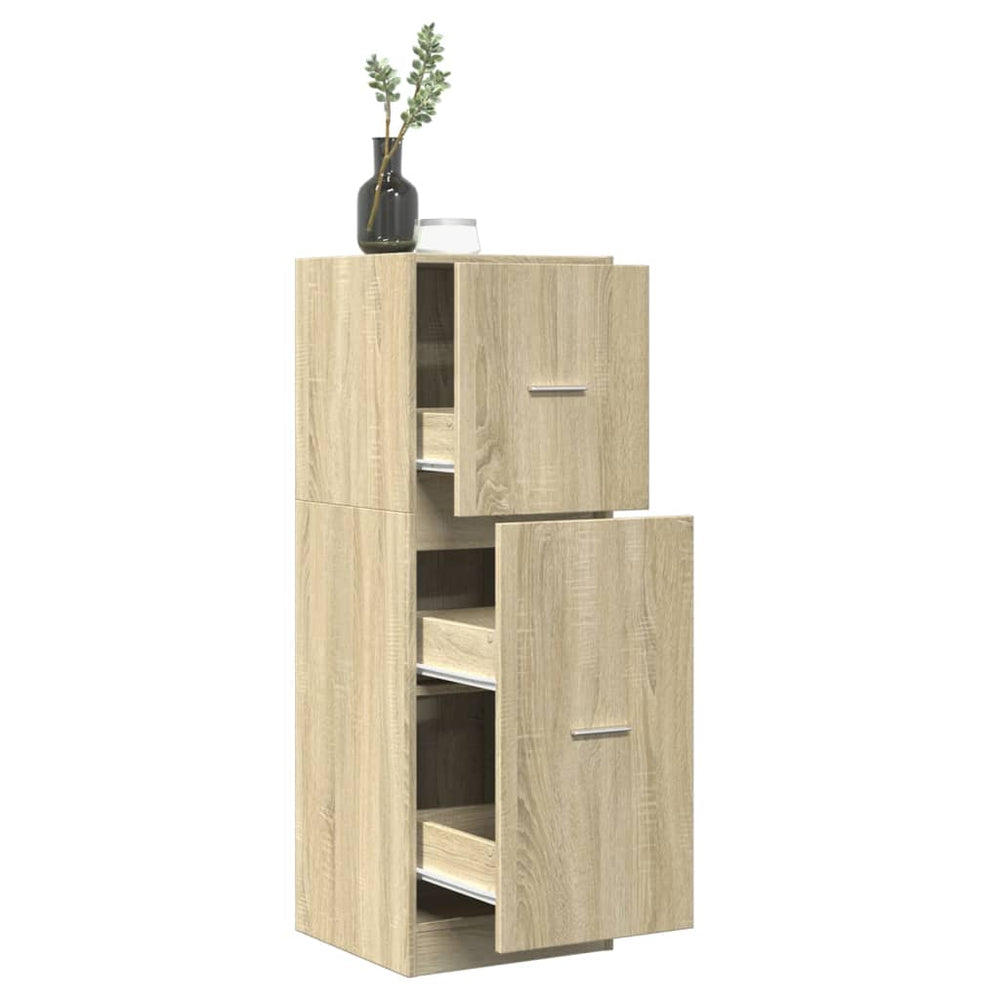 vidaXL Sonoma Oak Apothecary Cabinet 40x41x118 cm Engineered Wood