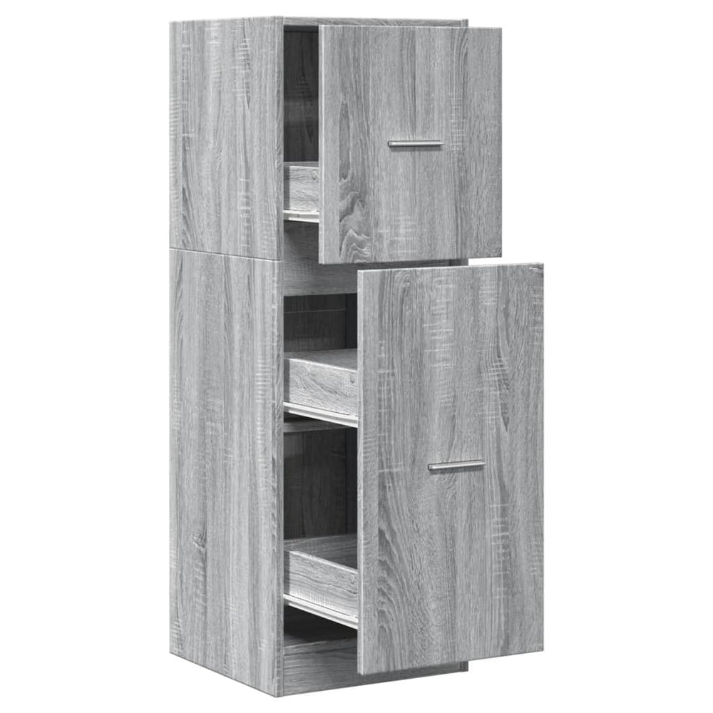 Apothekerschrank Grau Sonoma 40x41x118 cm