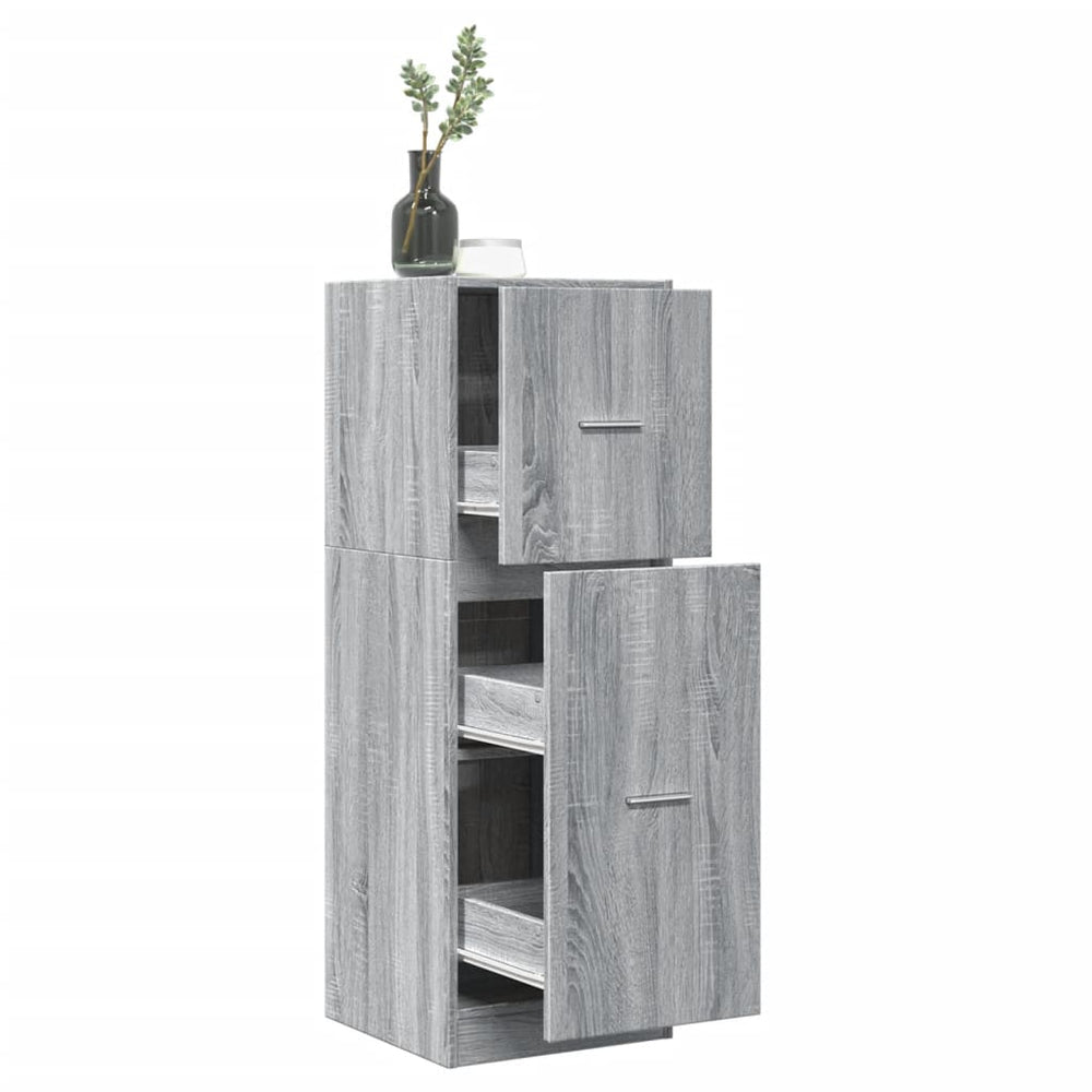 Apothekerschrank Grau Sonoma 40x41x118 cm