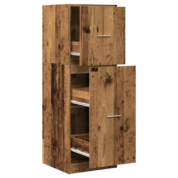Apothekerschrank Altholz-Optik 40x118 cm