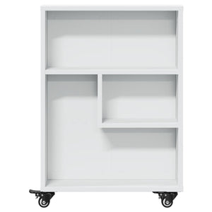 vidaXL Chariot de rangement étroit Blanc 48x13x68 cm Bois d'ingénierie