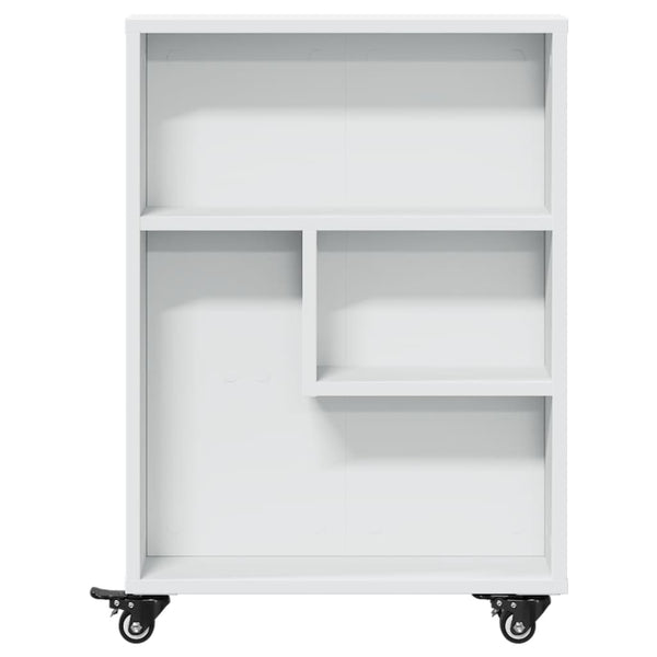 vidaXL Chariot de rangement étroit Blanc 48x13x68 cm Bois d'ingénierie