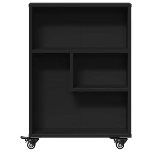 Schmaler Aufbewahrungswagen Schwarz 48x13x68 cm