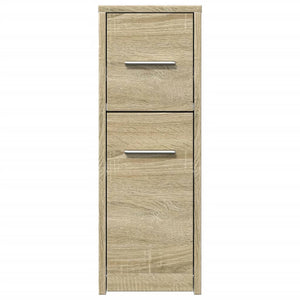 Schmaler Badschrank mit Rollen Sonoma-Eiche