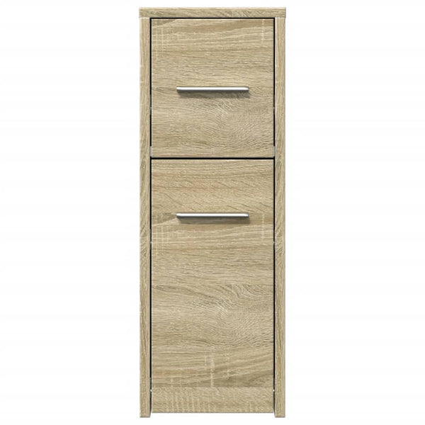 Schmaler Badschrank mit Rollen Sonoma-Eiche
