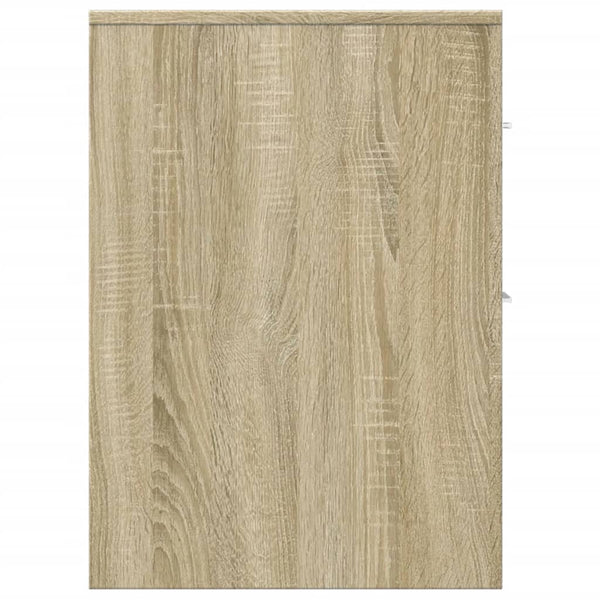 Schmaler Badschrank mit Rollen Sonoma-Eiche