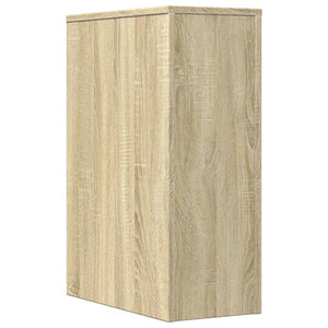 Schmaler Badschrank mit Rollen Sonoma-Eiche