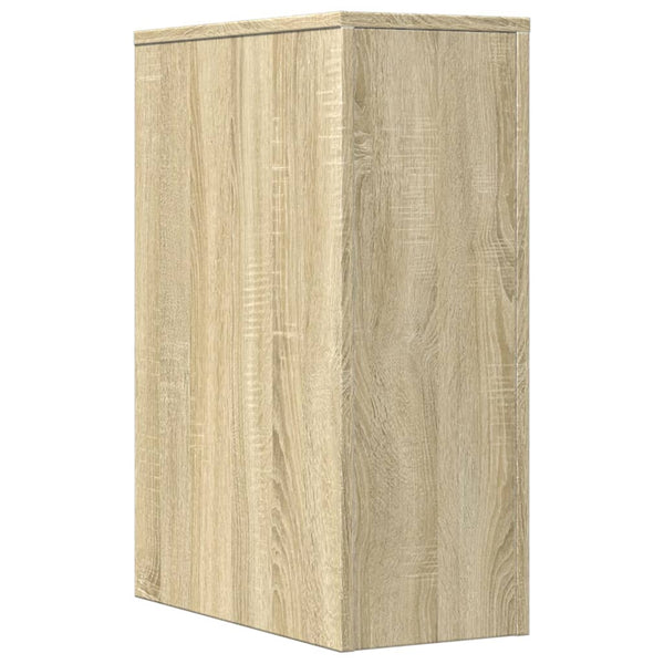 Schmaler Badschrank mit Rollen Sonoma-Eiche