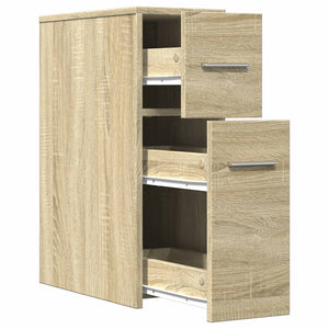 Schmaler Badschrank mit Rollen Sonoma-Eiche