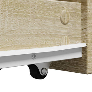 Schmaler Badschrank mit Rollen Sonoma-Eiche