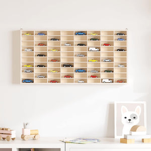 Holz Sammlervitrine mit 80 Fächern