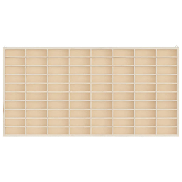 Holz Sammlervitrine mit 80 Fächern