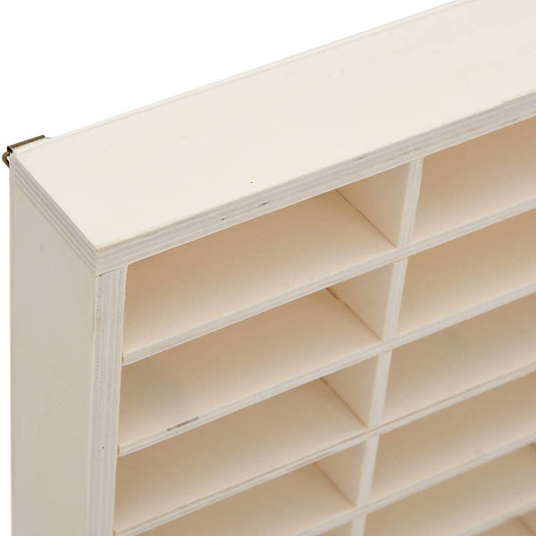 Holz Sammlervitrine mit 80 Fächern