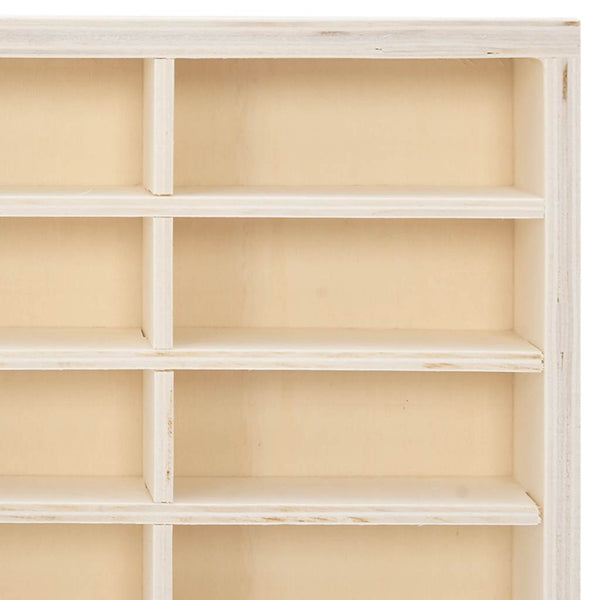 Holz Sammlervitrine mit 80 Fächern