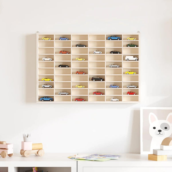 Holz Sammlervitrine mit 60 Fächern