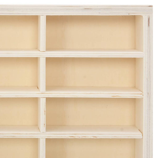 Holz Sammlervitrine mit 60 Fächern