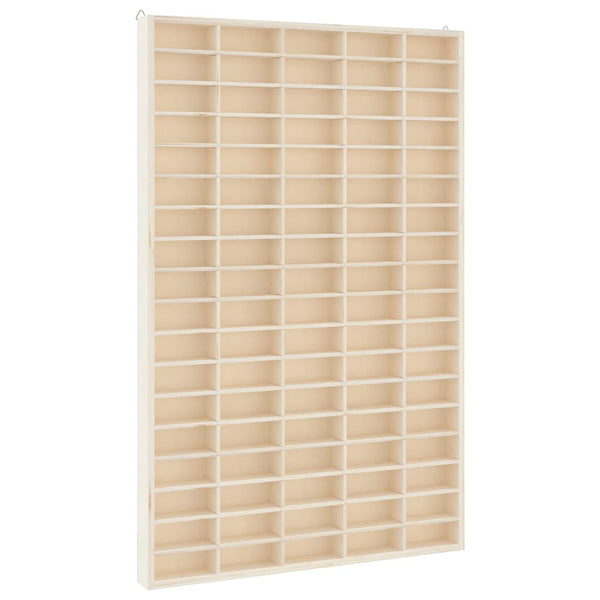 Holz Sammlervitrine mit 90 Fächern
