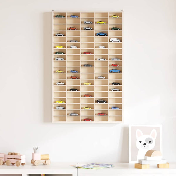 Holz Sammlervitrine mit 90 Fächern