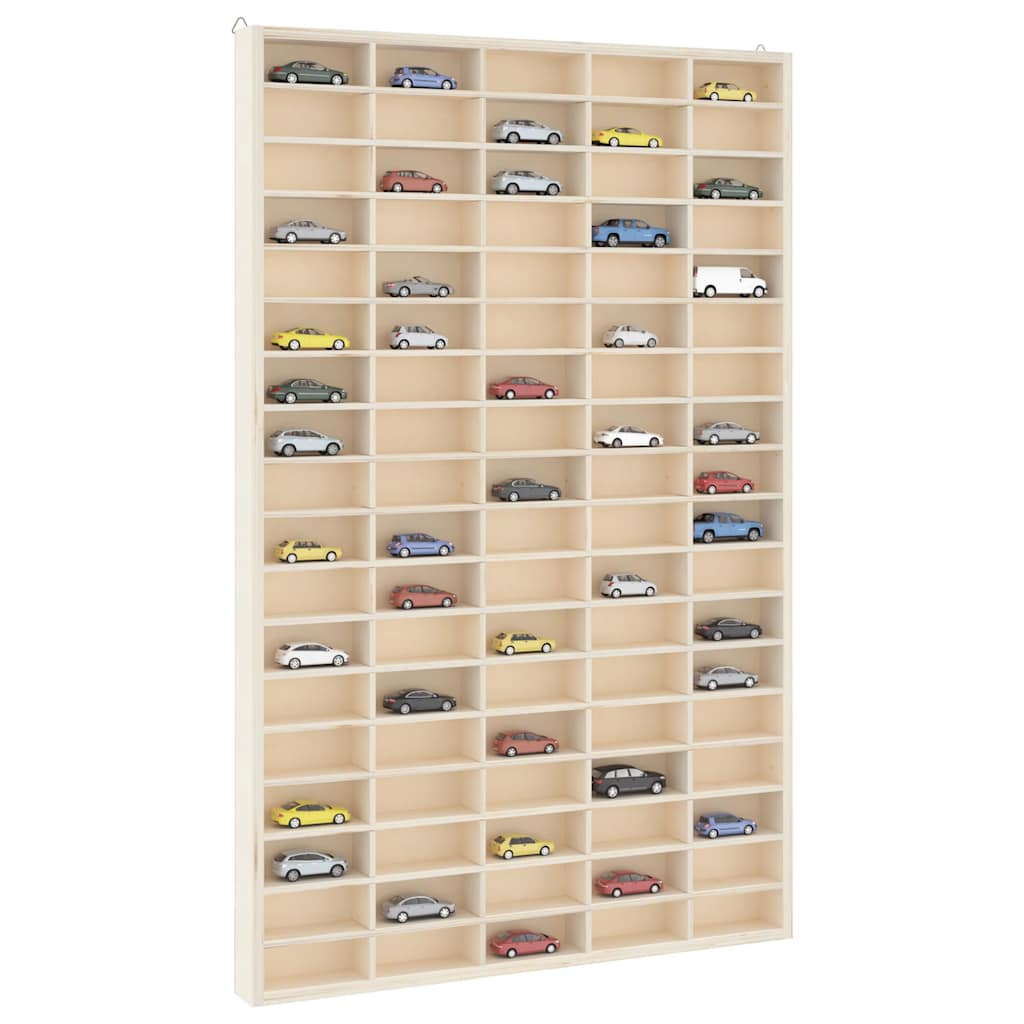 Holz Sammlervitrine mit 90 Fächern