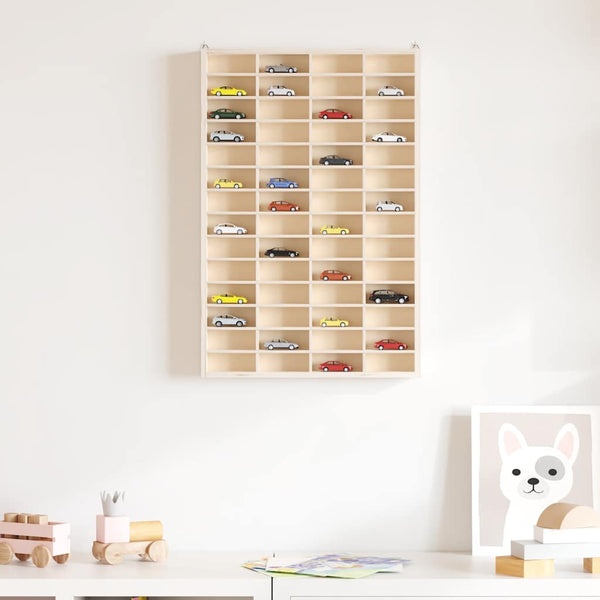 Holz Sammlervitrine mit 56 Fächern