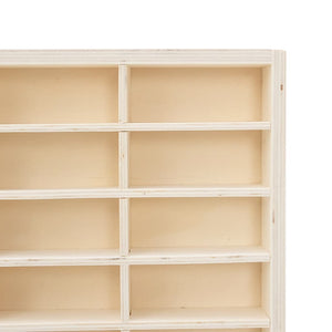 Holz Sammlervitrine mit 56 Fächern