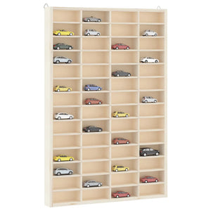 Holz Sammlervitrine mit 56 Fächern