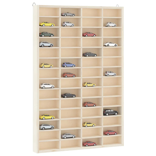 Holz Sammlervitrine mit 56 Fächern