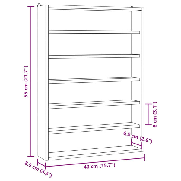 Holz Sammlervitrine mit 6 Regalen