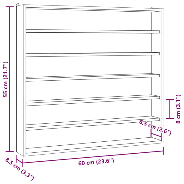 Holz Sammlervitrine mit 6 Regalen