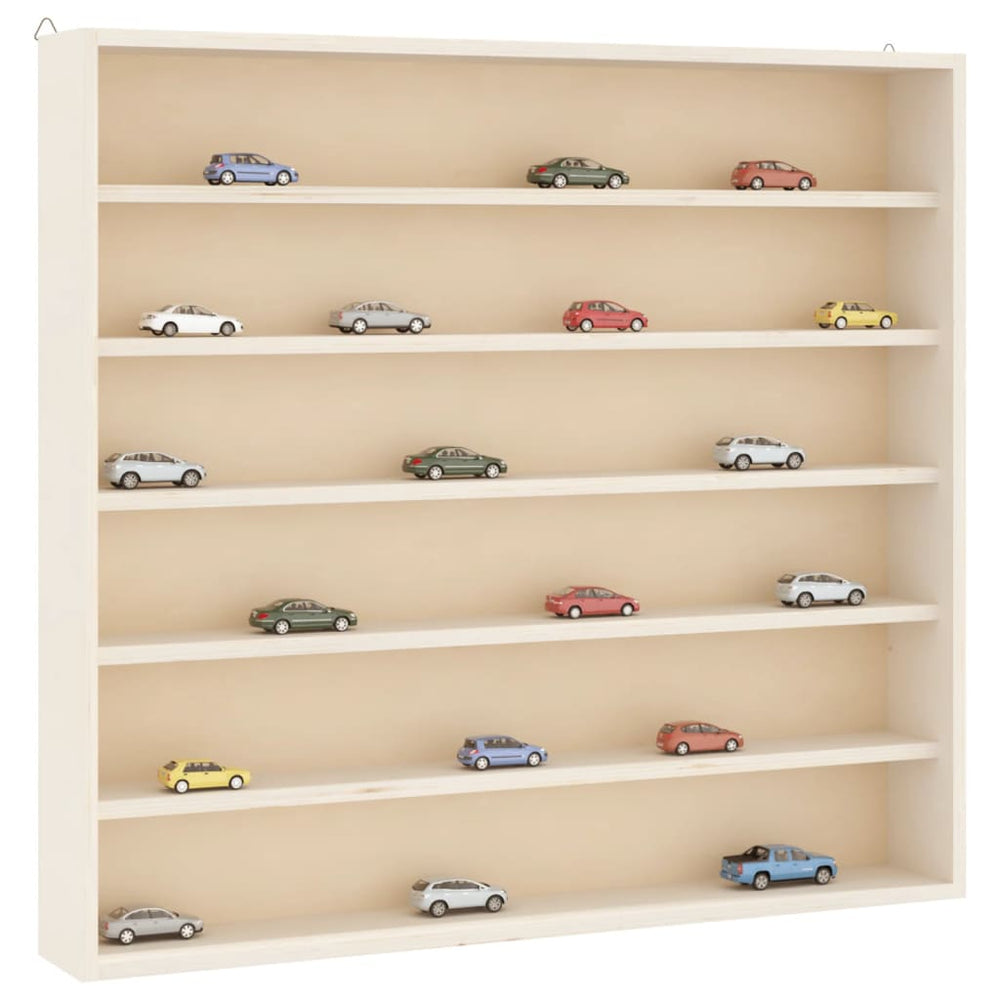 vidaXL Vitrine de collection en bois avec 6 étagères 60x8,5x55 cm
