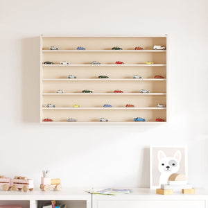 Holz Sammlervitrine mit 6 Regalen