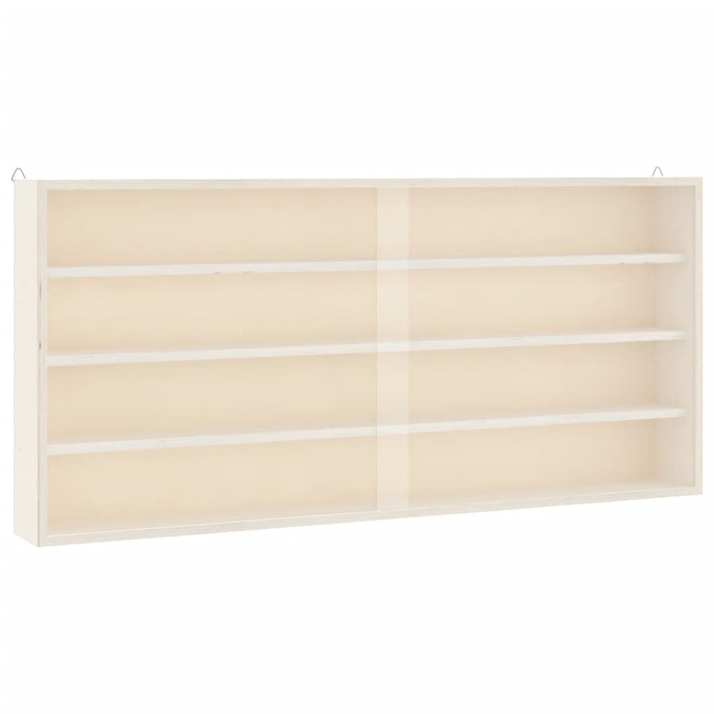 vidaXL Vitrine de collection en bois avec portes 80 x 8,5 x 37 cm