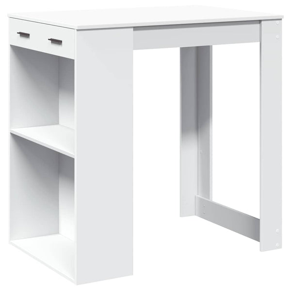 Weißer Bartisch 102x70x103,5 cm