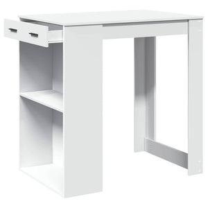 Weißer Bartisch 102x70x103,5 cm